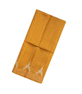 Mustard Handloom Dupion Silk Saree With Printed Pallu-DS0499