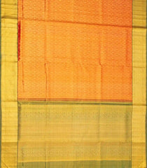 Red Handloom Tissue Silk Saree With Betel Vine Motifs