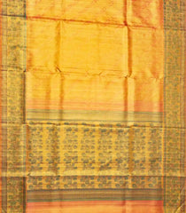 Gold Handloom Tissue Silk Saree With Floral Vine Motifs