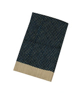 Black Handloom Tussar Saree With Printed Diamond Motifs-TU3036
