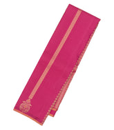 Pink Handloom Kanchipuram Silk Saree With Zari Stripes-KA12863