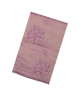 Mauve Embroidered Synthetic Crushed Tissue Saree With Floral Motifs-SY0590
