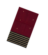 Maroon Handloom Silk Cotton Saree With Buttas-SC4319