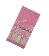 Pink Printed Synthetic Tussar Silk Saree With Contrast Border-SY0142