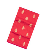 Crimson Handloom Banarasi Silk Saree With Floral Motifs-BE1533