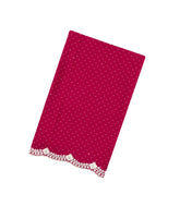 Crimson Woven Pure Crepe Saree With Hand Embroidered Selvage-EN1794