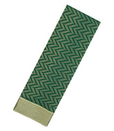Dark Green Woven Mysore Silk Saree With Chevron Stripes-MS3520