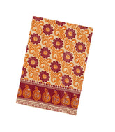 Crimson Woven Cotton Saree With Printed Kalamkari Motifs-KAL1134