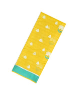 Mustard Handloom Kota Silk Saree With Meena Floral Buttas-KO1034