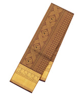 Dark Maroon Handloom Kanchipuram Silk Saree With Meena Annam Motifs-KA14780