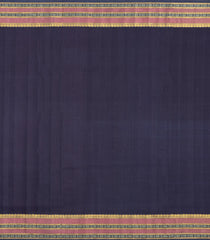 Dark Indigo Handloom Japanese Indigo Natural Dyed Silk Saree With Kimono Motifs-KA16387