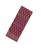 Maroon Printed Jaipur Cotton Saree With Printed Floral Motifs-JC1785