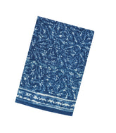 Indigo Printed Jaipur Cotton Saree With Floral Motifs-JC1820