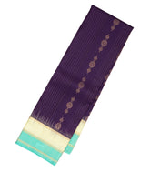 Dark Purple Handloom Soft Silk Saree With Stripes -SO4012