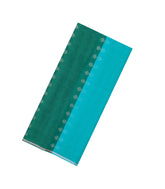 Sky Blue & Green Handloom Soft Silk Saree With Stripes-SO4638