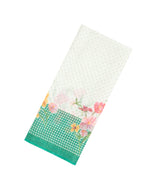 Aquamarine Printed Synthetic Linen Saree With Floral Motifs-SY0130