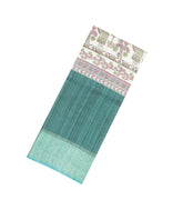 Sea Green Woven Synthetic Manipuri Silk Saree With Printed Motifs-BL3673