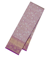 Lavender Woven Tissue Silk Saree With Floral Zari Motifs-KA15551
