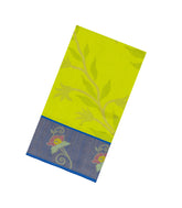 Neon Green Printed Art Tussar Saree With Zari Border-BL5009