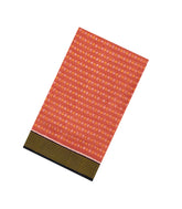 Orange Handloom Rajkot Patola Silk Saree With Tie & Dye Bird Motif Pallu-IK0458