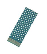 Cyan Printed Blended Viscose Saree With Kalamkari Pallu-BL5780