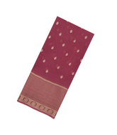 Dusty Peach Woven Synthetic Dola Silk Saree With Printed Floral Motifs-BL4715