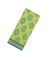 Green Woven Art Dupion Saree With Printed Tie & Dye Motifs & Contrast Border-BL4979