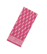 Pink Printed Jaipur Cotton Saree With Floral Motifs-JC1798