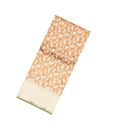 Light Peach Handloom Banarasi Tissue Silk Saree With Floral Vine Motifs-BE1266