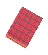 Peach Woven Kadappa Cotton Saree With Checks-KN0746