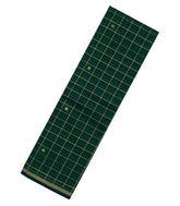 Dark Green Handloom Kanchi Cotton Saree With Checks & Buttas-KC1667