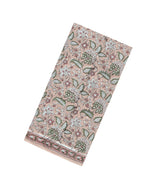 Taupe Printed Jaipur Cotton Saree With Floral Motifs-JC1878