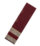 Maroon Handloom Kanchi Cotton Saree With Annam Buttas-KC1734