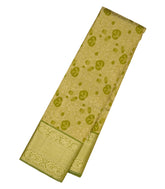 Light Green Blended Silk Saree With Floral Jaal Motifs