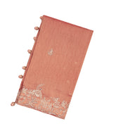 Dusty Pink Woven Tissue Silk Saree With Embroidered Bird Motifs-EN1628