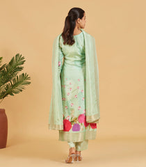 Pastel Green Festive Kurta Set