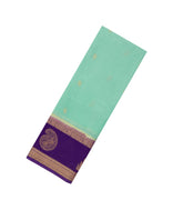 Aquamarine Woven Art Crepe Saree With Buttas & Contrast Border-BL5117