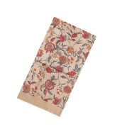 Taupe Handloom Tussar Silk Saree With Red Printed Motifs-TU3437