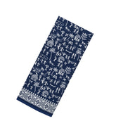 Indigo Printed Jaipur Cotton Saree With Tribal Motifs-JC1812