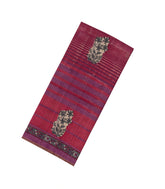 Crimson Handloom Tussar Silk Saree With Printed Floral-TU2856