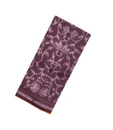Lilac Handloom Tussar Silk Saree With Printed Floral Motifs & Contrast Pallu-TU2816
