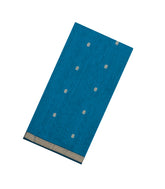 Cyan Handloom Maheswari Silk Cotton Saree With Floral Buttas-SC4960