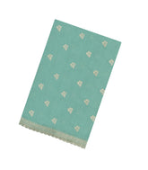Aquamarine Woven Synthetic Blended Saree With Embroidered Motifs-EN2075