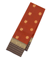 Rust Handloom Soft Silk Saree With Annam Buttas-SO4678