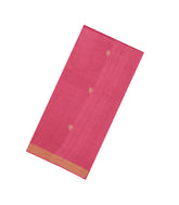 Peach Woven Tussar Silk Saree With Floral Motifs-TU3270