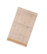 Taupe Handloom Uppada Silk Saree With Buttas & Meena Pallu-UP0347