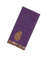Purple Woven Chirala Cotton Saree With Printed Buttas & Selvage-CR1257