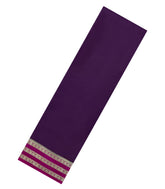 Dark Burgundy Woven Mysore Silk Saree With Contrast Zari Border-MS3837