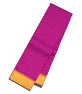 Purple & Magenta Handloom Kanchipuram Silk Saree With Stripes