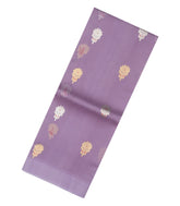 Lavender Handloom Banarasi Organza Silk Saree With Floral Buttas-BE1711